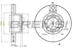 BREMSI CD5283V - B. DISC FRONT DIA.377  DAF