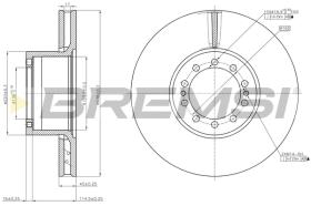BREMSI CD5286V - B. DISC FRONT DIA.438  DENNIS