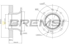 BREMSI CD5305S - B. DISC FRONT DIA.375  VOLVO FL