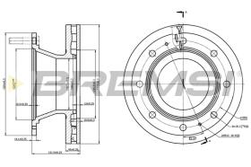 BREMSI CD5307V - B. DISC REAR DIA.377  IVEC EUROCARG