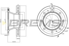 BREMSI CD5308V - B. DISC REAR DIA.377  IVEC EUROCARG