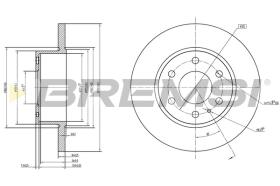 BREMSI CD5315S - B. DISC IVECO