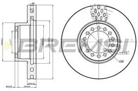 BREMSI CD5319V - B. DISC FRONT DIA.377  IVEC EUROCAR