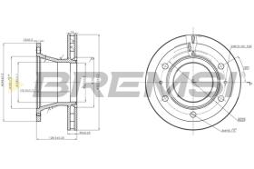 BREMSI CD5322V - B. DISC REAR DIA.304  IVEC EUROCARG
