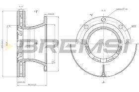 BREMSI CD5325V - B. DISC REAR DIA.375  VOLVO FLII