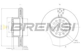 BREMSI CD5331V - B. DISC FRONT DIA.377  MAN TGA