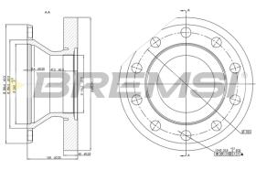 BREMSI CD5337S - B. DISC REAR DIA.434  RENAULT TRUCK
