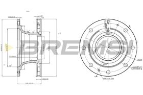 BREMSI CD5341V - B. DISC REAR DIA.322  IVECO EUROCAR