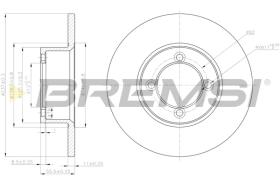 BREMSI CD6001S - B. DISC OPEL, OLTCIT, BEDFORD, RANGER