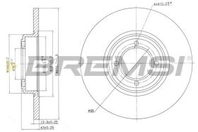 BREMSI CD6012S - B. DISC PEUGEOT, TALBOT