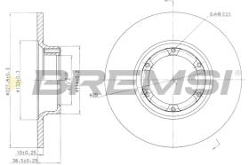BREMSI CD6016S - B. DISC RENAULT, DACIA, ARO