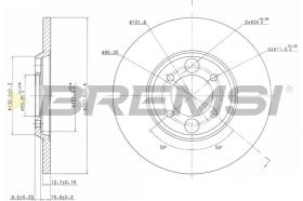 BREMSI CD6034S - B. DISC JAGUAR, DAIMLER