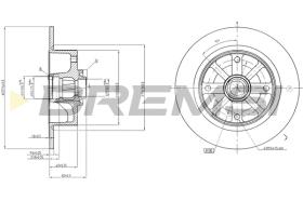 BREMSI CD6043S - B. DISC VW