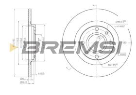 BREMSI CD6051S - B. DISC PEUGEOT, CITROEN