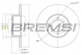 BREMSI CD6054S - B. DISC OPEL, LOTUS, VAUXHALL