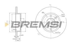 BREMSI CD6055S - B. DISC RENAULT, DACIA, DAIHATSU