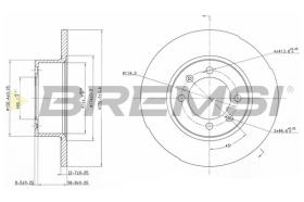 BREMSI CD6056S - B. DISC SAAB, ROVER