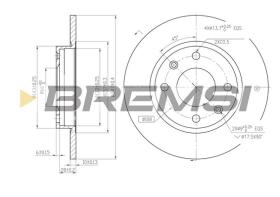 BREMSI CD6059S - B. DISC PEUGEOT, CITROEN, DALLAS