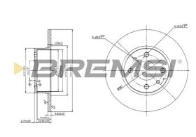BREMSI CD6066S - B. DISC FIAT, ALFA ROMEO, LANCIA