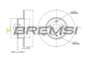 BREMSI CD6067S - B. DISC FIAT, ALFA ROMEO, LANCIA