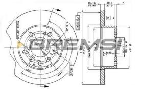 BREMSI CD6069S - B. DISC FIAT, PEUGEOT, CITROEN, TALBOT