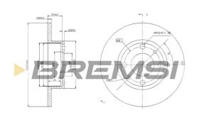 BREMSI CD6083S - B. DISC FRONTREAR DIA.270  FIAT UNO