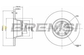 BREMSI CD6084S - B. DISC FORD