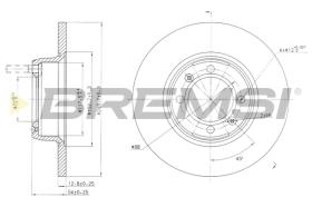BREMSI CD6088S - B. DISC ALFA ROMEO