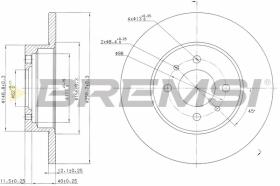 BREMSI CD6109S - B. DISC FIAT, LANCIA, PININFARINA