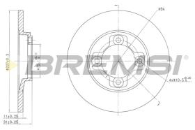 BREMSI CD6113S - B. DISC MAZDA