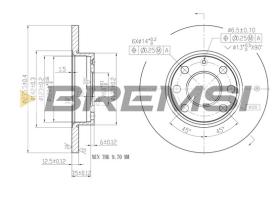 BREMSI CD6116S - B. DISC OPEL