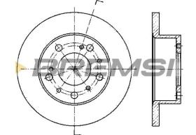 BREMSI CD6117S - B. DISC FIAT, PEUGEOT, CITROEN, TALBOT