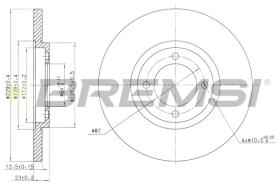 BREMSI CD6121S - B. DISC TOYOTA, DAIHATSU