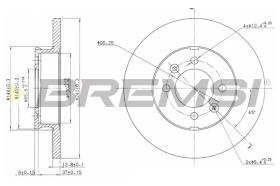 BREMSI CD6123S - B. DISC MG, AUSTIN, ROVER, RELIANT
