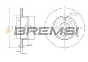 BREMSI CD6125S - B. DISC FIAT, LANCIA, INNOCENTI
