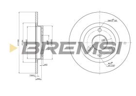 BREMSI CD6132S - B. DISC PEUGEOT, CITROEN, MEGA