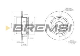 BREMSI CD6135S - B. DISC FORD, MAZDA