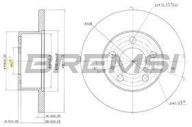 BREMSI CD6136S - B. DISC VOLVO