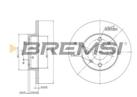 BREMSI CD6140S - B. DISC FIAT, FORD, ALFA ROMEO, LANCIA