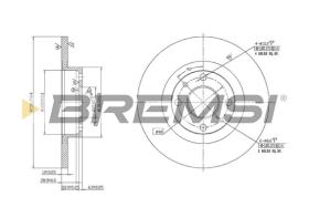 BREMSI CD6141S - B. DISC FIAT, NISSAN, ALFA ROMEO