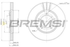 BREMSI CD6147V - B. DISC TOYOTA
