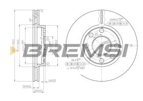BREMSI CD6151V - B. DISC OPEL, ALFA ROMEO, DAEWOO, FSO
