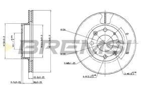 BREMSI CD6152V - B. DISC ALFA ROMEO, HONDA