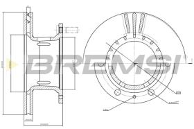 BREMSI CD6153V - B. DISC FRONT DIA.315  IVECO ZETA