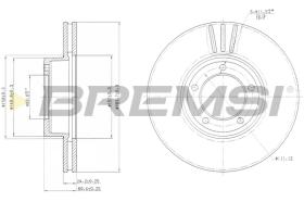 BREMSI CD6164V - B. DISC JAGUAR, DAIMLER