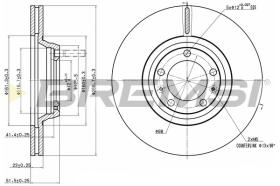 BREMSI CD6168V - B. DISC ALFA ROMEO, VOLVO