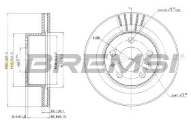 BREMSI CD6174V - B. DISC ALFA ROMEO, VOLVO
