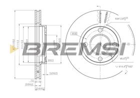 BREMSI CD6175V - B. DISC VW, AUDI, ROVER, SEAT