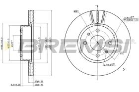 BREMSI CD6176V - B. DISC FIAT, ALFA ROMEO, LANCIA