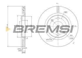 BREMSI CD6192V - B. DISC PEUGEOT, CITROEN, TOYOTA